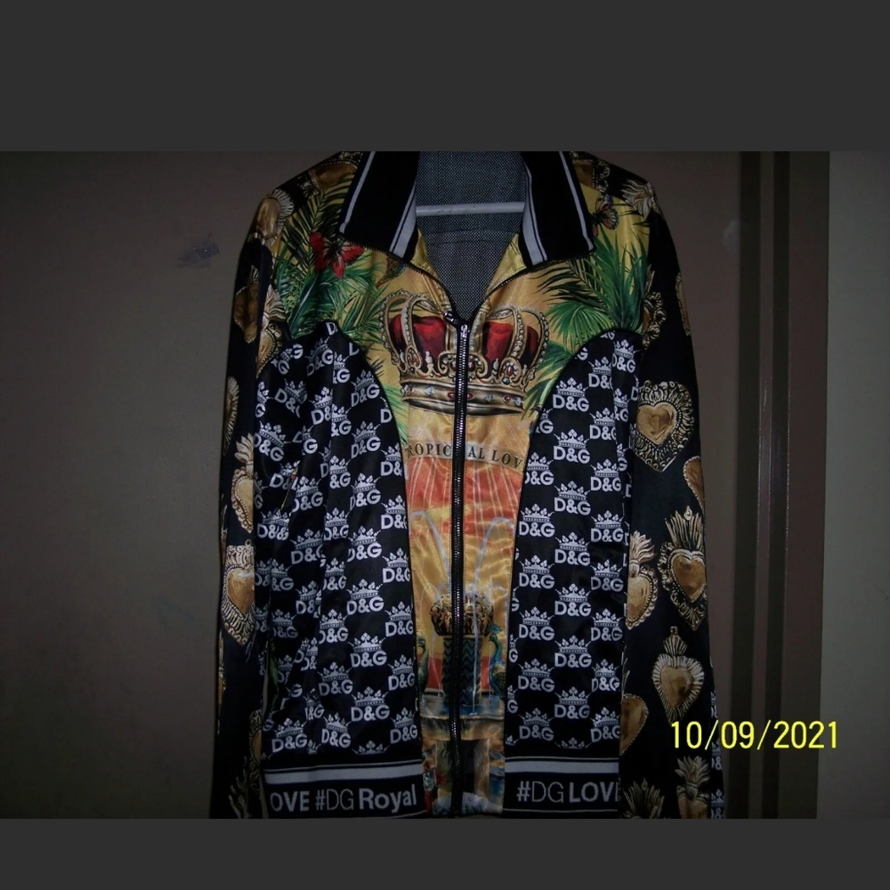 ORIGINAL DOLCE AND GABBANA MEN TROPICAL PRINT SWEATSHIRT SIZE IT 50